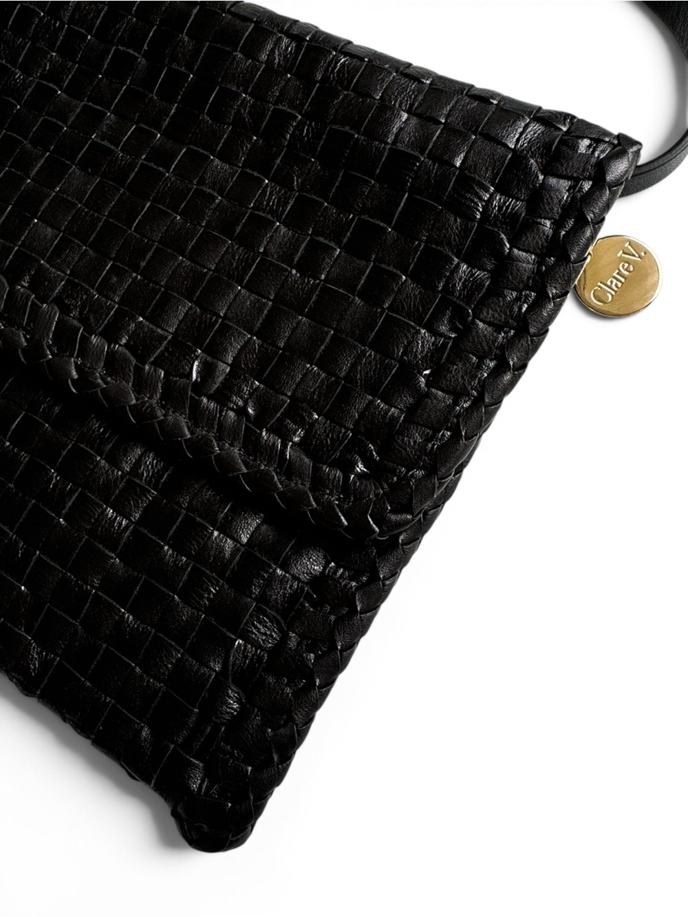 Clare V • Envelope Clutch Handbag
Black Woven Checker - Picture 8 of 13